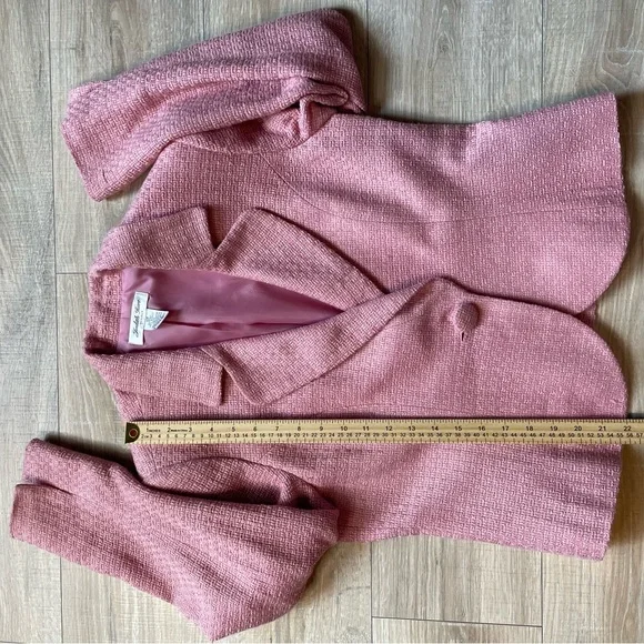 Judith Hart Petites pink textured blazer size 12P - Picture 9 of 9